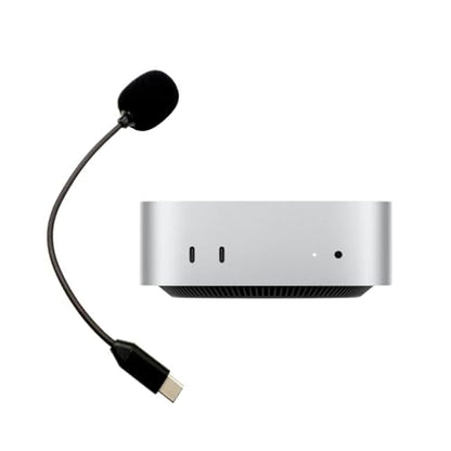 USB C Microphone, Mac mini M4 Microphone, 360-degree Adjustable gooseneck Design, Plug-and-Play Compatible with MacBook Pro/Air, Desktop Computer Type C Boom MIC