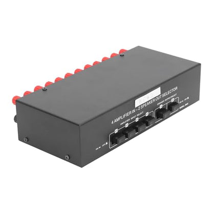 Audio Selector Box, 2 Speaker Out Passive Selector Switch Manual Switching Wide Compatibility for Music
