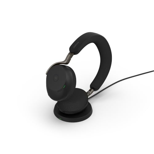 Jabra Evolve3 75 On-Ear Wireless Bluetooth Headset with Microphone, Black - color: Black, style: Teams Certified