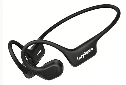 Open Ear Bone Conduction Headphones Bluetooth 6.0 Sports Earbuds with Mic, IPX7 Waterproof Sweatproof Headset for Running, Cycling, Lightweight Stereo Sound with Fast Charging