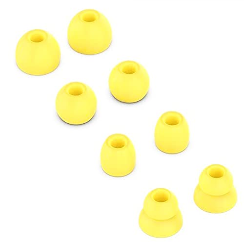 JNSA Ear Tips Earbuds Tips Replacement Eartips Earbud Tips Eargels Silicone Buds Set Compatible with Powerbeats Pro Beats Wireless Earphone Headphones,4 Pairs,Yellow - color: Yellow