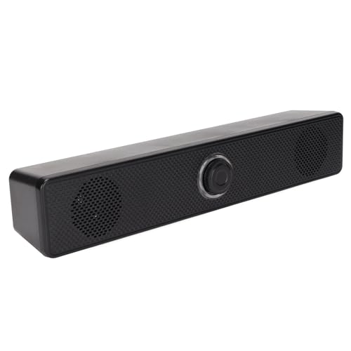 Yosoo Health Gear Wired Computer Speaker, 6W Soundbar with 3.5mm Input, USB Powered, Volume Control for Desktop PC, Laptop, Projector,