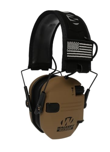 Walker's Razor Slim Electronic Muff - color: Patriot - Battle Brown, size: One Size