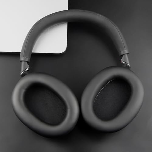 SOULWIT Earpads Replacement for Sony WH-1000XM6(WH1000XM6) Noise Canceling Headphones, Ear Pads Cushions with Soft Protein Leather and High-Density Memory Foam - Black - color: Black