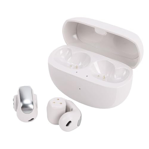 Cryfokt Bluetooth 5.3 Earbuds, Secure Fit Wireless Sports Earbuds IPX5 with Charging Case for Running Sports Meetings (Gray White) - color: Gray White