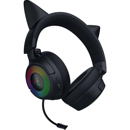 Razer Kraken Kitty V3 Pro Wireless RGB Gaming Headset, Black - color: Black