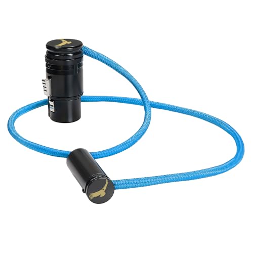 KONDOR BLUE | 17 Inch Right Angle Mini XLR (TA3) to Right Angle XLR Audio Cable | 3-Pin Mini XLR Male to XLR Female, Shielded Balanced Mic Cable for On-Camera Audio Rigs | Blue