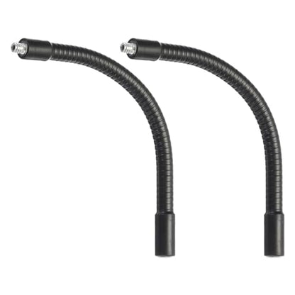 PATIKIL 8" Gooseneck, 2 Pcs 1/4"-20 Female to Male Thread Metal Universal Hose Flexible Arm Gooseneck Tube Extension Holder for Action Camera, Phone, Microphone, Black - size: 8 Inch