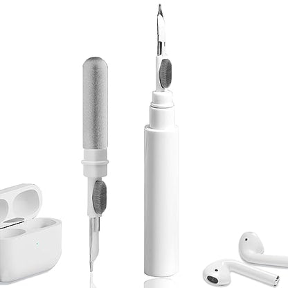 Cleaner Kit for Airpods,Earbuds Cleaning kit for Airpods Pro 1 2 3, Multi-Function Cleaning Tool with Brush for Wireless Earphones Bluetooth Headphones Camera and iPhone(White) - color: White