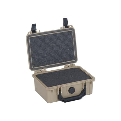 MEIJIA IP67 waterproof hard compact case,Customizable Fit Foam,8.12”x6.56”x 3.56”,Fit Use of Drones, Cameras,Equipments,lens (Desert Tan) - color: Desert Tan, size: 8.12 x 6.56 x 3.56 inches