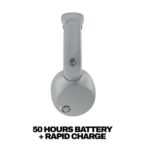 Skullcandy Icon 180 Wireless On-Ear Bluetooth Headphones - Cement | 50 Hours Battery, Lightweight and Travel Ready, Secure Fit, Sweat and Water Resistant, Microphone iPhone Android, Foldable - color: Cement