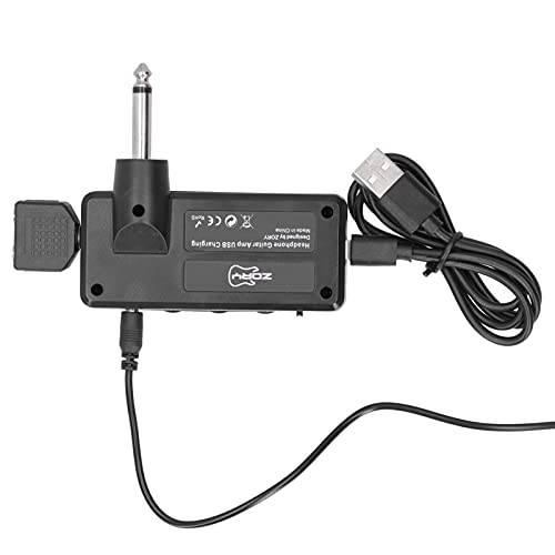 Guitar Bass Headphone Amplifier, Electric with Audio USB Chargable Portable Mini Amplificador Guitarra de Auriculares para Cable Adapter Charging Accessories Amps Pocket