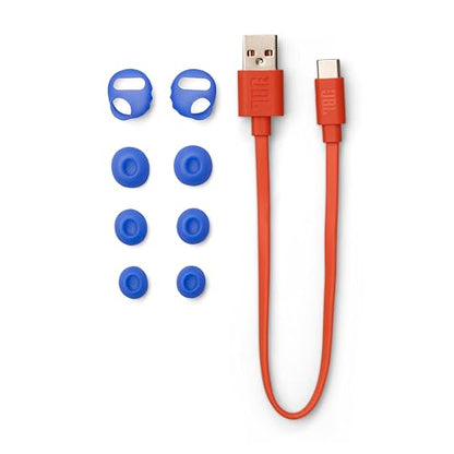 JBL Endurance Race 2 True Wireless Sports Earbuds (Blue) with Expo Gear Weather-Resistant Protective Hard-Shell Case - color: Blue