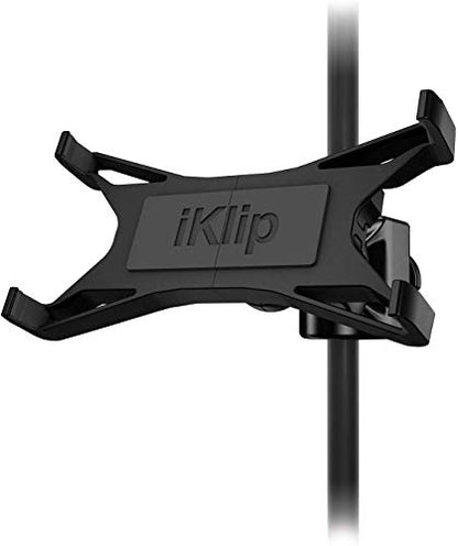 IK Multimedia iKlip Xpand Tablet Holder for mic Stands, fits iPad and Android Tablets Between 7" to 12.9" with an Adjustable 360° Swivel and Soft-Touch fit - size: Tablet