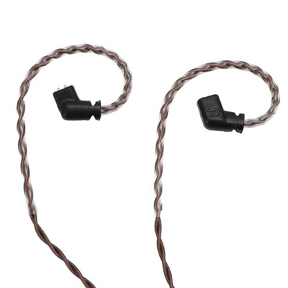 Gold Plated 3.5mm to 2 Pin 0.78mm Replacement Audio Cable, OFC Lossless Sound for QDC ZSN Pro ZSN Pro X Headphones, 3.9ft Detachable Aux Cord, Anti Tangling Ergonomic Ear Hook