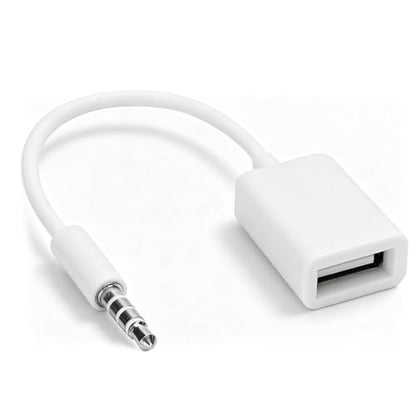HANYAUKU USB to AUX Adapter, 3.5mm Male Plug Jack to Female AUX Audio Cable, Auxiliary Adapter Converter Cable for Connection of Car Jack Audio & External U Disk