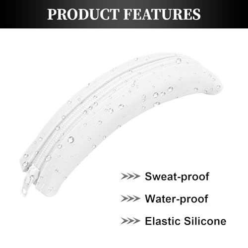 Replacement WH-1000XM4 Silicone Headband Cover Compatible with Sony WH-1000XM4, WH-1000XM3, WH-CH720N, WH-XB910N Headphones, Sweatproof & Washable Headband Cover Accessories (White) - color: White