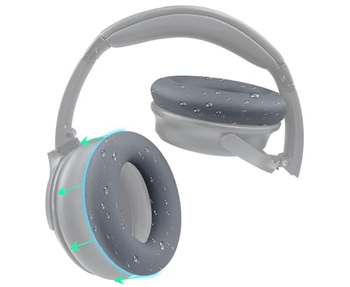SOULWIT Silicone Ear Pads Cover Protector for Bose QuietComfort QC15 QC25 QC2 QC35 QC45/Ae2 Ae2i Ae2w/SoundTrue & SoundLink AE Headphones Cushions, Sweatproof, Easily Washable - Titanium - color: Titanium