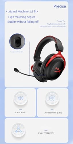 Precision Replacement Microphone for NEW HyperX Cloud II Wired (Post-2022) Gaming Headset | 1:1 Fit, All-Metal Boom, Plug & Play