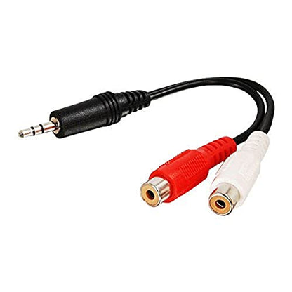 Legrand - C2G 3.5mm Male to RCA Female, Stereo Audio Extension Cable, Audio Y-Adapter Cable, 6 Foot Dual RCA to 3.5mm Adapter, 1 Count, C2G 40370