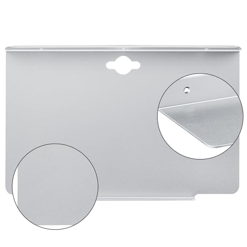 10.2''W x 6.3''D Small Floating Metal Wall Shelf,Deep Floating Shelves for Speakers,Cameras,Routers,Heavy Duty Metal Floating Wall Shelf with Lip for Bedroom,Bathroom,Living Room,Silver - color: 10''silver