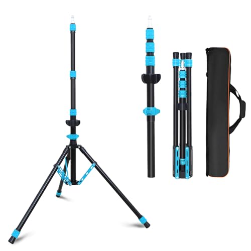 Photography Light Stand, 6.5ft Adjustable Reverse Folding Tripod Stand - color: Cyan-Blue