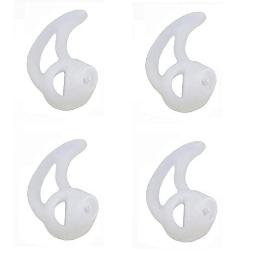 Silicone Fin Ear Mold for Two Way Radio Earpiece Replacement Acoustic Tube | 2 Pairs Small Left Ear, Stabilizer Ear Mold, Fits Acoustic Coil Tube, Two-Way Radio, Police & Surveillance Earpieces - size: Fin Small-Left Ear