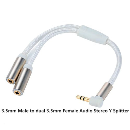 3.5mm Headphone Stereo Audio Y Splitter Adapter Cable 7.87in