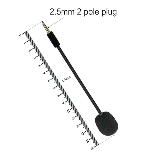 3.5mm Replacement Mic for Razer Kaira Pro Wireless Gaming Headset | Detachable Game Microphone Boom, Clear Crystal Sound Noise, with Windscreen, Black