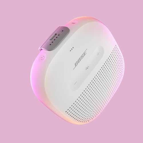Bose SoundLink Micro Bluetooth Speaker: Small Portable Waterproof Speaker with Microphone, White Smoke - color: White