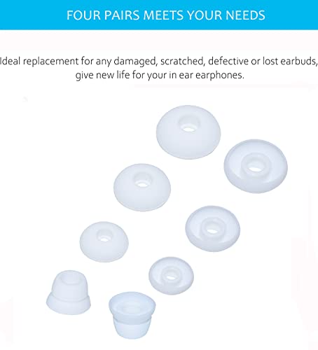 Replacement Silicone Eartips Earbuds Eargels for Beats by dr dre Powerbeats 3 Wireless Stereo Earphones (White) - color: White