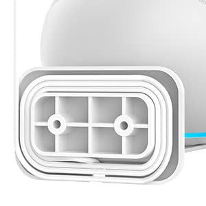 HomeMount Metal Wall Mount for Google Nest Mini & 4th Gen - Speaker Wall Mount Holder with Cable Management to Hide Messy Wires Space-Saving Accessories(White)