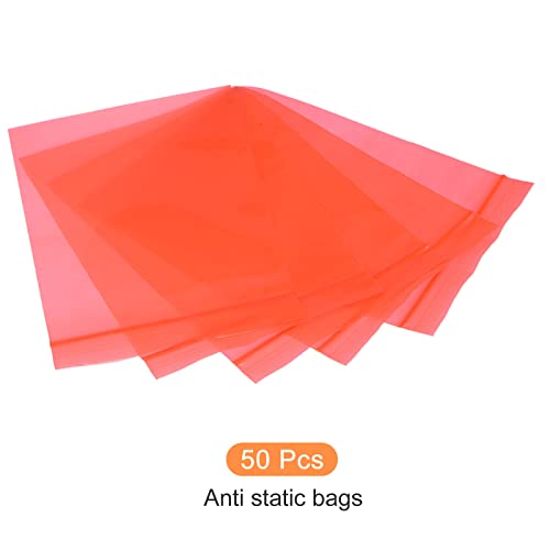 Anti Static Bags ESD Shielding Bags Resealable, [for Electronic Device GPU Hard Drive SSD HDD Motherboard] - 4x6inch/50pcs/Red - size: 4x6inch