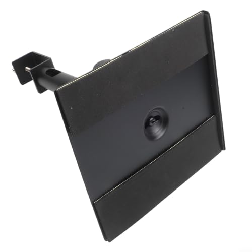 Adjustable Clamp-on Speaker Stand with 360° Swivel, Height Adjustment & Earphone Holder for Desk, Bookshelf, Computer Speakers - Black(Individually)