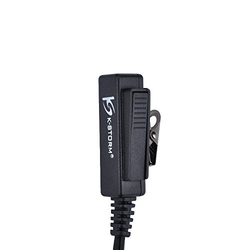 K-Storm Radio Acoustic Tube Earpiece Compatible with Kenwood Walkie Talkie | 2 Pin Surveillance Headset with Mic Fit Baofong UV-5R BF-F8HP Retevis RT21 RT22 Arcshell AR-5 - style: 1 pack