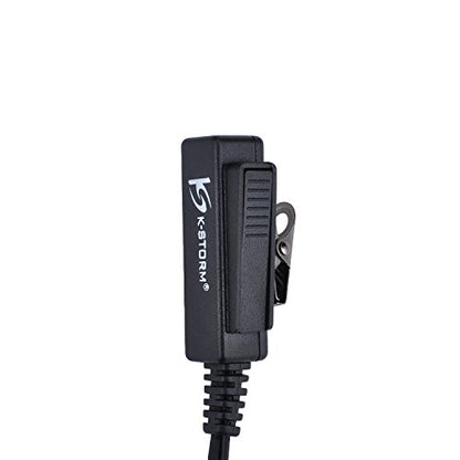 K-Storm Walkie Talkie Surveillance Headset Compatible with Motorola Radio | Acoustic Tube Earpiece with Mic for CP200 CLS1110 DLR1020 XU1100 RDM2070D RDV2080D - color: 10 pack