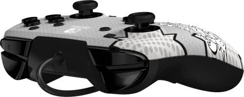 PDP REMATCH Enhanced Wired Power Nintendo Switch Pro Controller, Officially Licensed Switch Lite/OLED Compatible Gamepad, Customizable Programmable Buttons, Black & White (Bowser Luigi Mario Comic) - color: Mario Comic