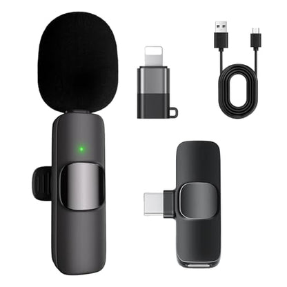 Professional Lavalier Lapel Microphone for iPhone, Mini Video Recording Mic for Interview Video Podcast Vlog YouTube & Livestream, Noise Reduction, Plug & Play (Lightning Port)