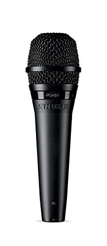 Shure PGA57 Dynamic Microphone - Professional Quality Instrument Mic with Cardioid Pick-up Pattern, 3-in XLR Connector, 15' XLR-to-XLR Cable, Stand Adapter and Zipper Pouch, (PGA57-XLR) - style: 15' XLR-XLR Cable