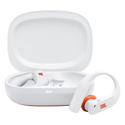 JBL Endurance Peak 4 True Wireless Noise Cancelling Sport Earbuds Bundle with gSport Case (White) - color: White