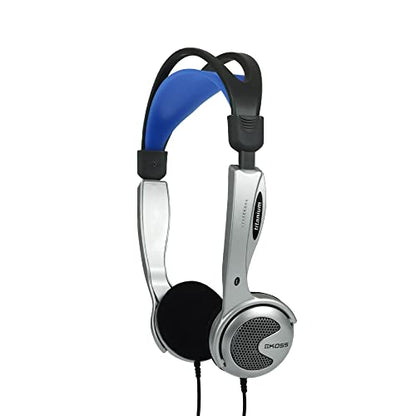Koss KTXPro1 Titanium 90s Style On-Ear Headphones, Silver, Volume Control - color: Silver