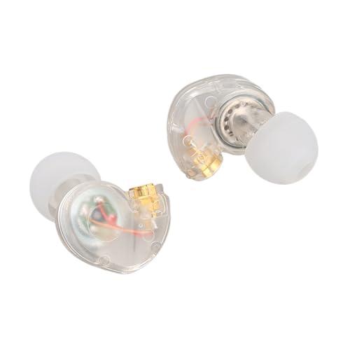 2 Pcs MMCX Interface Replacement Earbud Heads Detachable HiFi Earphone Head with Comfortable Fit for SE215 SE315 SE535(Transparent) - color: Transparent