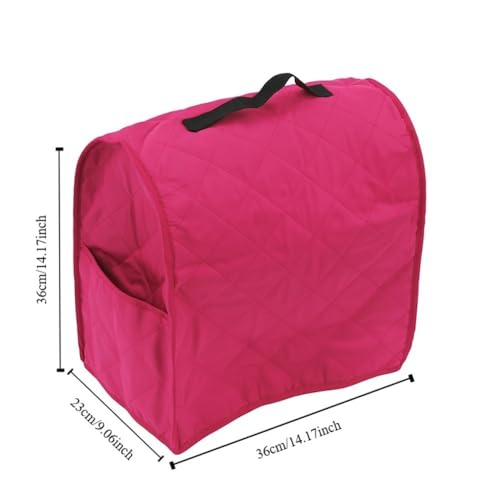 ‌Stand Mixer Cover with Storage Pockets and and Handle Dust Proof Protective Bag for 4.5QT Mixers and Small Kitchen Appliances(Rose Red) - color: Rose Red