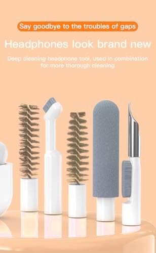 32-in-1 Electronics Cleaning Kit for Phone, Earbuds, Keyboard & Camera Lens | Charging Port Cleaner | Compatible with iPhone, AirPods, Android Devices, Laptop & Monitor | All-in-One Cleaning - color: White