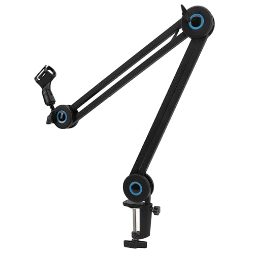 Microphone Arrow Arm, Heavy Duty Adjustable Desktop Recording Stand, Heavy Duty Aluminum Alloy Construction with Cable Management