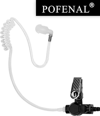 Earpiece Compatible with BTECH, Kenwood, Retevis Walkie Talkie with Mic Tansparent Air Acoustic Tube Headset 4 Pack (Normal) - style: 4Pack-2 wire 2 pin