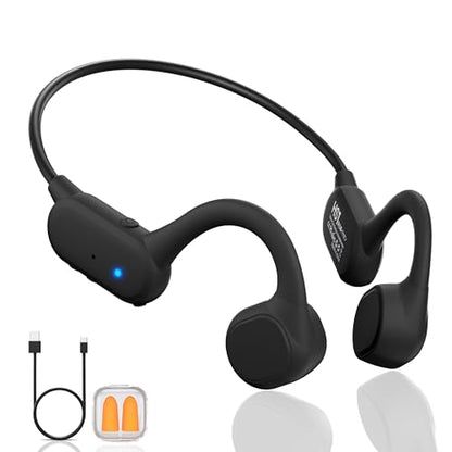 Bluetooth 5.4 Bone Conduction Headphones - IPX5 Waterproof, Open Ear Wireless Sport Earphones with Mic, Ultra-Lightweight for Running, Cycling, Workout & Gym，Gift