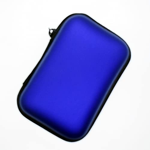 Portable Storage Hard Case Bag Holder Pouch Earphone Carrying Case for SD TF Card Earphone Headphone Earbuds iPod Bluetooth Headset and Charging Cable (Blue) - color: Blue