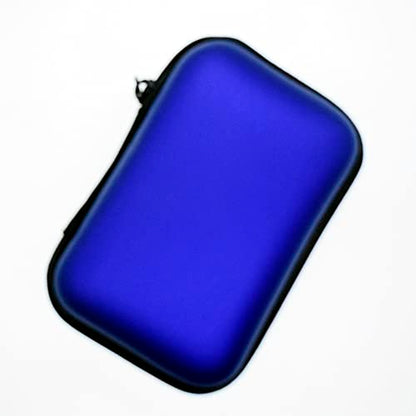 Portable Storage Hard Case Bag Holder Pouch Earphone Carrying Case for SD TF Card Earphone Headphone Earbuds iPod Bluetooth Headset and Charging Cable (Blue) - color: Blue
