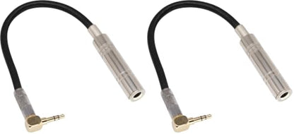 90 Degree 1/8 to 1/4 Stereo Adapter Cable, TRS 90 Degree 3.5mm Male to 6.35mm Female Stereo Audio Adapter for Amplifiers, Guitar,Home Theater Devices,Laptop etc.(9inch/24cm (Pack of 2) - size: 9 inch / 24 cm (Pack of 2)